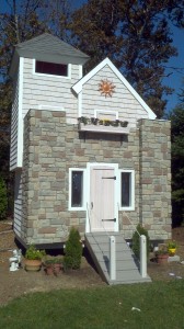 Fairy Tale Castle Playhouse A father builds a fairy tale castle playhouse for his daughter using decorative stone panels.
