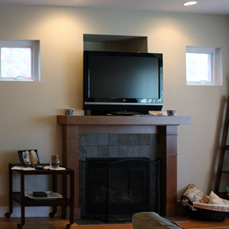 Original niche above the fireplace