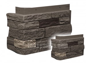Give that exterior wainscoting a perfect finishing touch with some faux slatestone outside corners to complete the look.