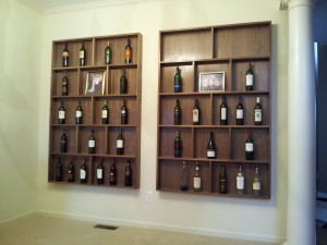 These built-in shelving units were the perfect place for Julie to showcase her vintage wines but ultimately she felt that there was something lacking with the design.