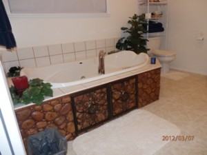 Glue, screw and a weekend is all it takes to turn that bathroom into a gorgeous space.