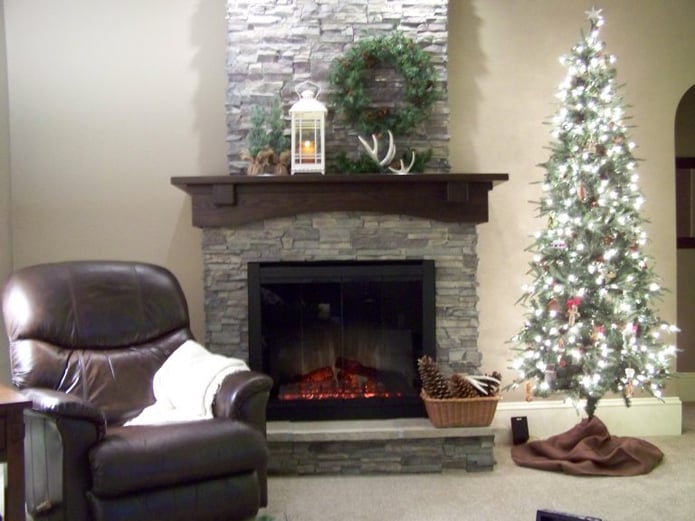 Living room fireplace surround created with Regency panels.