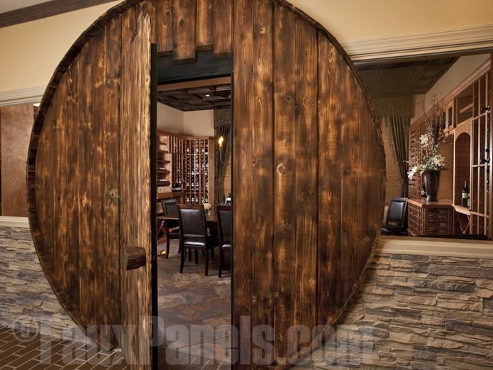 Restaurant's half wall covered in Norwich Stacked Stone