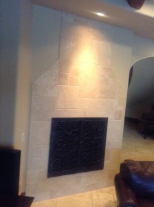 The older, tiled look of Amirra's fireplace was tired and drab to the eyes.