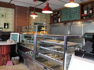Friendly Bake Shop renovated by Bakery Boss with low-maintenance brick panels for a retro look.