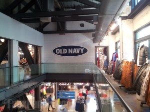 A clean, urban look for Old Navy merchandise