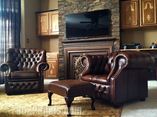 Fireplace surround created with Dry Stack panels